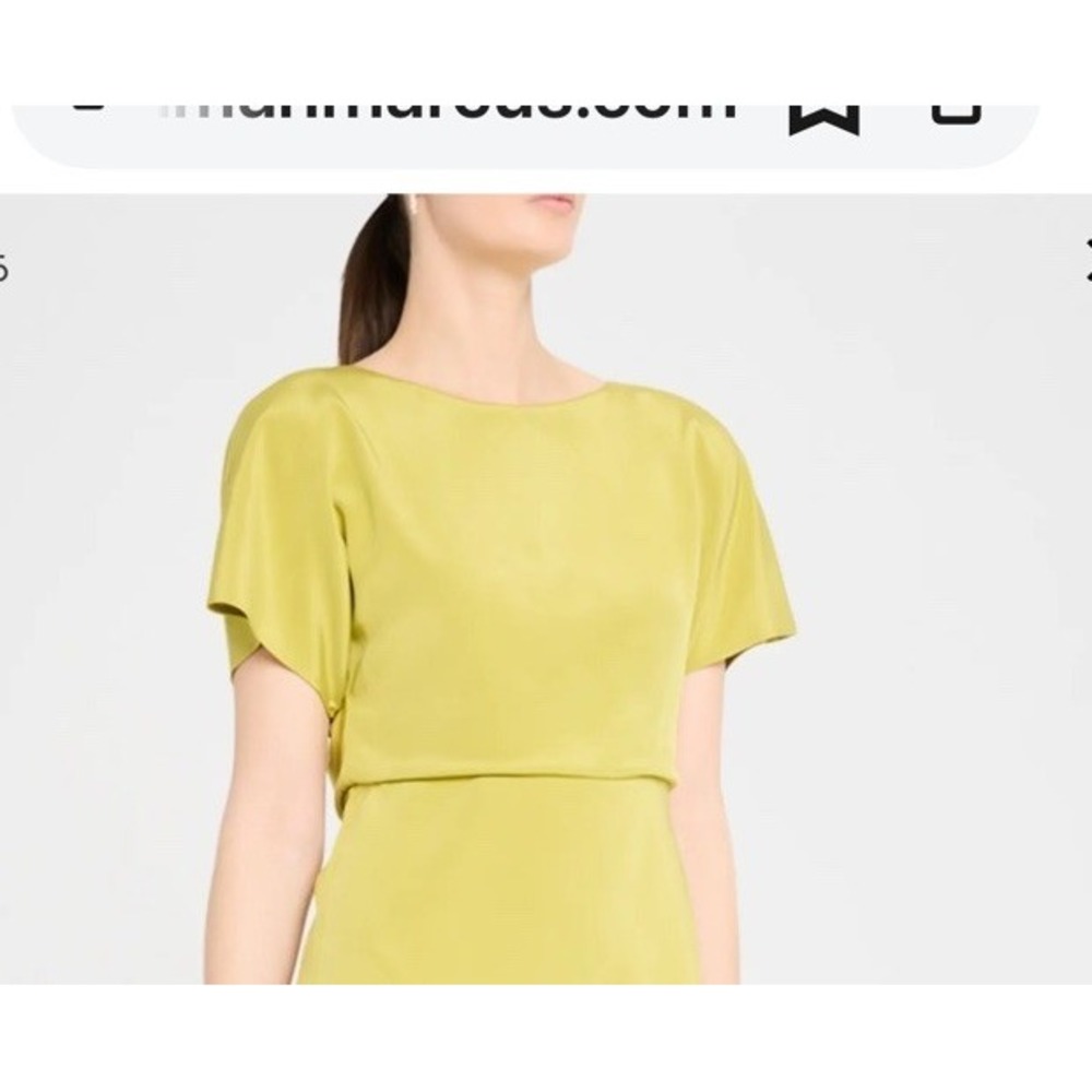 Lafayette 148 New York Women's Black  Butterfly‎ Sleeve Blouson Dress Size 16 - Picture 2 of 10